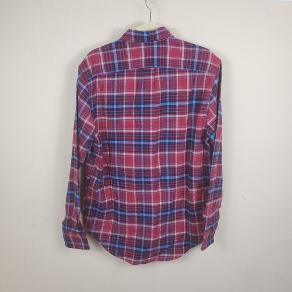 Eddie Bauer Plaid Button-down Flannel Shirt Men's Size M - Picture 2 of 11